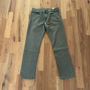 Banana Republic traveler stretch chino slim fit 35 waist and 32 length.  Green